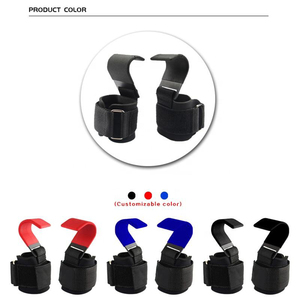 Coated Steel Weightlifting Hooks Neoprene Padded Wrist Support Gym Lifting Hooks for Fitness Workout & Deadlift - Product Image 5