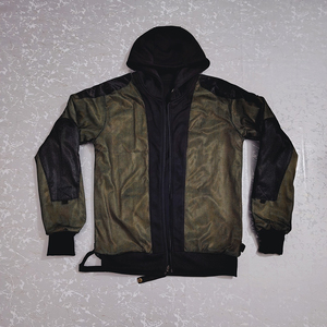 Sudadera con capucha de moto con cremallera de alta calidad, talla 6XL, extragrande, para hombre, de invierno, estilo urbano, con estampado sólido, personalizada al por mayor - Product Image 5