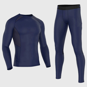 men compression wear set full <b>body</b> gym outfit for training running fitness sports performance breathable quick dry fabric - Product Image 3