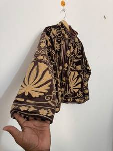 Elegant <b>Velvet</b> Suzani <b>Jacket</b> <b>Women</b> | Woven Floral Hand Embroidery Eco-Friendly Boho Winter Party Festival Wear - Product Image 3