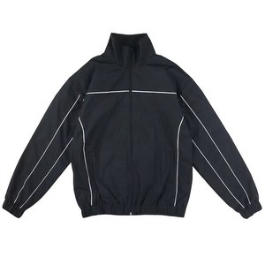 OEM Custom logo Men's Waterproof Reflective Windbreaker Nylon Polyester Zip up <b>Track</b> <b>Jacket</b> and Pants Set Tracksuit - Product Image 2