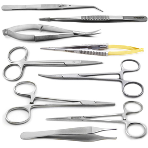Instruments de microchirurgie : Pinces hémostatiques chirurgicales, porte-aiguilles, pinces Castroviejo, pinces Mosquito, pinces Kelly, pinces Pean - Product Image 1