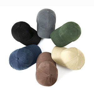 Gorra de Béisbol Unisex de 6 Paneles, Color Sólido, Algodón Lavado, Estilo Casual, Ajustable, Talla Adulto 58-60CM - Product Image 2