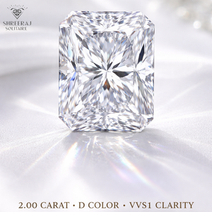 SHREERAJ SOLITAIRE, Diamante Cultivado en Laboratorio con Corte Radiante, Certificado por IGI, 2.00 Quilates, Color D, Claridad VVS1, Diamante Suelto para Joyería - Product Image 3