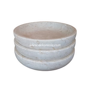 Bol de service en marbre naturel fait main, écologique, de luxe, pour les fêtes et la décoration de la maison, bol de service durable pour les aliments - Product Image 2