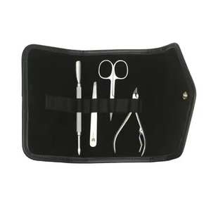 Kit de manucure et pédicure professionnel en acier inoxydable plaqué, avec logo personnalisé, comprenant un repousse-cuticules et un coupe-ongles durables - Product Image 5