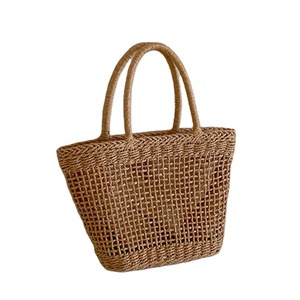 Bolsos de Mano de Paja Hechos a Mano de Primera Calidad, Bolsos de Playa de Macramé Vintage, Directamente del Proveedor Indio - Product Image 1