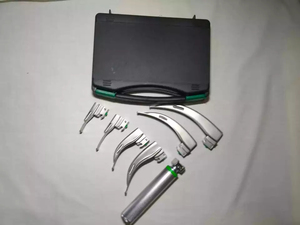 <b>Cheap</b> Vet Small Animal Pet Laryngoscope Set Stainless Steel Tracheal Intubation LED White <b>Light</b> 6 Blades Manual CE Certified - Product Image 5