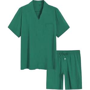 Ensemble de survêtement décontracté pour homme, 2 pièces, thermique, été, respirant, coton, séchage rapide, t-shirt à manches courtes, short de sport - Product Image 1