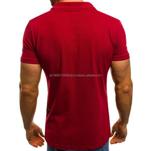 Lo mejor para Jersey de algodón 100% de alta calidad sólido para camisas Diseño personalizado Hombres Cómodas camisas de golf transpirables - Product Image 6