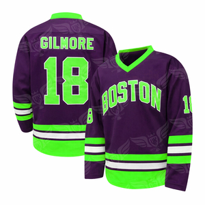 Maillot de hockey sur glace rouge Booston Gilmore 18, chemise de hockey classique à manches longues pour hommes et femmes - Product Image 6