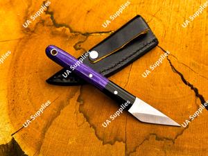 Cuchillo utilitario de hoja fija estilo Kiridashi hecho a mano con mango de madera y acero inoxidable, calidad premium, personalizable OEM/ODM - Product Image 2