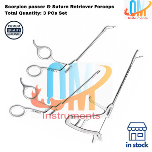 Ensemble de forceps de récupération et de passage de sutures Scorpion pour arthroscopie – Instruments médicaux réutilisables 3 pièces |   OLDMED - Product Image 4