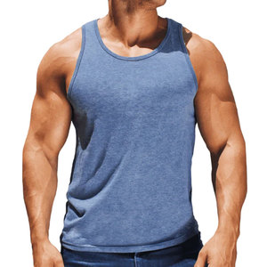 Débardeur sans manches pour homme, jaune fluo, col rond, respirant, en polyester tissé, couleur unie, coupe décontractée et sportive, idéal pour l'été et l'entraînement, avec logo frontal - Product Image 4