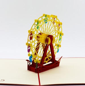 การ์ดป๊อปอัพ 3 มิติ รูปชิงช้าสวรรค์ การ์ดป๊อปอัพ การ์ดป๊อปอัพ 3 มิติ ของขวัญสำหรับคนรักหรือเพื่อน การ์ดอวยพรสไตล์รัก พิมพ์ออฟเซ็ต 3 มิติ - Product Image 1