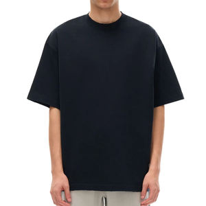 T-shirt Homme Nouvelle Tendance Coupe Oversize 100% Coton Épais Col Rond Épaules Tombantes Anti-Boulochage Anti-Plis Grande Taille Intelligente - Product Image 1