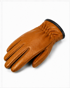 Guantes de moda de piel de cordero de corte ajustado para mujer, guantes cálidos de invierno para escribir mensajes con pantalla táctil, nuevo diseño con logotipo - Product Image 1