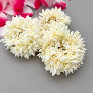 สายรัดข้อมือดอกไม้สีขาว ผ้าทอศิลปะพื้นบ้าน อุปกรณ์เสริมงานแต่งงานแบบนุ่ม ขนาด 40 มม. ขึ้นไป - Product Image 3