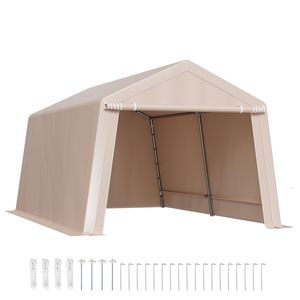 Carpa de Almacenamiento Portátil Resistente para Exteriores de 10 x 15 pies, Impermeable, con Puerta Enrollable, Toldo, Refugio con Estructura Patentada - Product Image 1