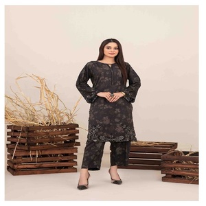 Trajes Punjabi-Ropa diaria de Pakistán e India Ropa paquistaní Salwar Kameez para mujer en Lino de Tawakkal a precio de fábrica - Product Image 5