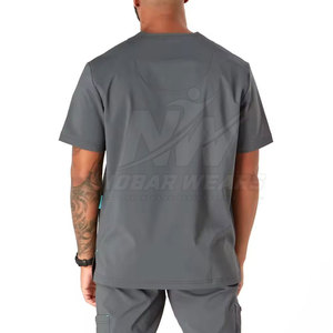 Haut de blouse médicale classique pour hommes, uniforme médical pour médecins, infirmières et personnel de laboratoire, avec tissu respirant et logo personnalisé - Product Image 3