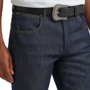 Jeans en denim pour homme, coupe droite, lavage moyen, coton de poids moyen, confort sur mesure, streetwear décontracté, hiver, automne, impression 3D, OEM ODM - Product Image 4