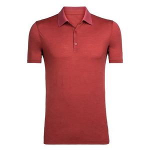 เสื้อโปโลถักไหมพรมสีพื้นเรียบง่าย สไตล์พื้นฐาน กระดุมติด ผ้าฝ้าย 100% แขนสั้น เสื้อสเวตเตอร์ผู้ชาย - Product Image 5