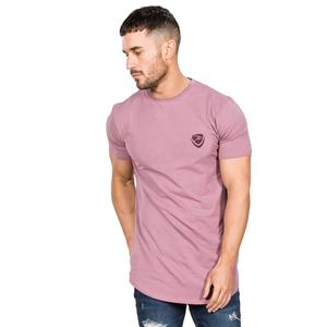 Camiseta de Corte Regular con Cuello Redondo y Dobladillo Curvo, Manga Corta para Hombre, Alta Calidad, Bajo MOQ, Sin Pedido Mínimo, OEM ODM, Mezcla de Algodón - Product Image 1