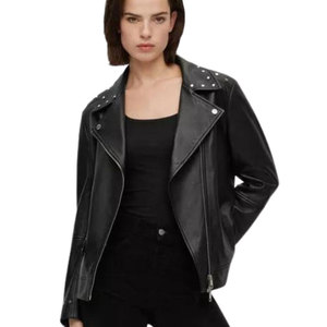 Customized Wholesale new fashion men blank solid cowboy <b>jackets</b> motorcycle style leather <b>jackets</b> for Women - Product Image 5