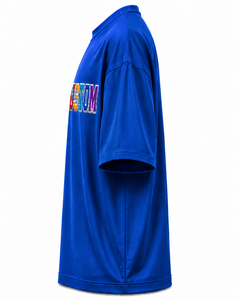 Camiseta de Manga Corta Extra Grande para Hombre con Logotipo Personalizado, Cuello Redondo, Diseño de Letras Impresas en la Parte Delantera, Tejido de Punto Informal, Color Azul - Product Image 4