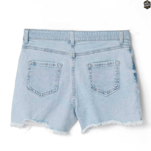Shorts en jean léger respirant personnalisés pour femme, taille haute, ourlet effiloché, déchiré, décontracté, été, style hot pants - Product Image 5