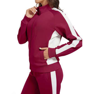 Modern Women Polyester Stripe Jogger <b>Set</b> Custom OEM Wholesale Factory Supplier USA Premium Athletic Fashion Collection - Product Image 5