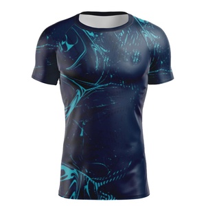 Custom Design Compression Shirt Short Sleeve Kids Men Grappling Jiu Jitsu MMA Bjj Rash Guard <b>Rashguard</b> Fighting Shirt - Product Image 1