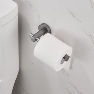 Portarotolo da parete in alluminio spaziale grigio canna di fucile, spesso, per bagno e cucina - Product Image 3