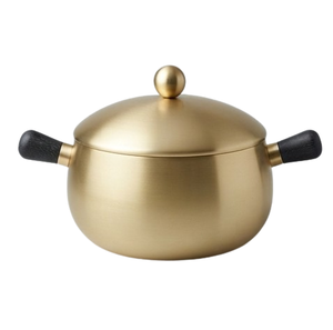 Soupières en cuivre avec couvercle finition dorée, best-seller, style vintage pour cuisine domestique, idéales comme soupière à sauce - Product Image 3
