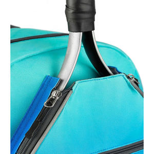 Vibrant Blue Gradient Tennis Racket <b>Backpack</b> with <b>Waterproof</b> Fabric and Large Side Mesh Pockets for Sports Gear - Product Image 4