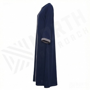 2025 OEM Kimono Abaya pour femmes musulmanes, en tissu polyester épais, doux et très extensible, col en V, manches longues, pour fêtes, Ramadan, mariages - Product Image 3