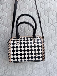 Luxury Designer Hand Tooled Carving Leather Speedy Handbag Gypsy Boho Checkers Pattern Western Stylish Women Shoulder <b>Bag</b> - Product Image 1