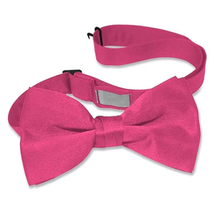 โบว์ไทสีพื้นผ้าโพลีเอสเตอร์เนื้อนุ่มแบบกำหนดสีได้ สำหรับงานแต่งงานหรือสวมใส่ลำลอง อุปกรณ์เสริมสำหรับพ่อและลูกชาย สำหรับผู้ชายและเด็กผู้ชาย - Product Image 2