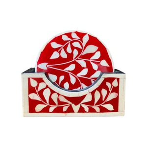 Elegant Bone Inlay <b>Coaster</b> <b>Set</b> Premium Handmade Tea and Coffee Cup Mats - Product Image 3