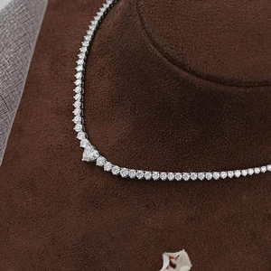 Collar de Tenis de Lujo con Moissanita en Forma de Corazón, Cadena Elegante con Aspecto de Diamante, Plata 925, Joyería Fina Iced Out, Regalo para Mujer, Estilo Boda - Product Image 6