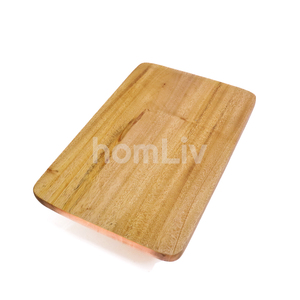 Tabla de Cortar Decorativa Ligera Hecha a Mano de Madera de Caoba Natural, Bandeja Elevada de Madera Sólida Sostenible para Servir Sushi - Product Image 4