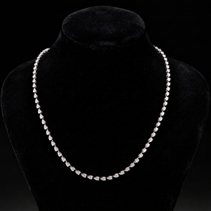Collar de tenis de 10 quilates con diamantes de laboratorio talla pera, oro macizo de 14K, diamantes VVS en forma de lágrima, joyería fina de lujo para bodas, venta al por mayor - Product Image 2