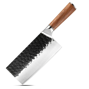Cuchillo de Cocina Hecho a Mano con Hoja de Acero al Carbono, Mango de Madera, Funda de Cuero, Hoja de 7 Pulgadas, Extra Afilada, Moderna, Ambidestra, Apta para Lavavajillas - Product Image 6