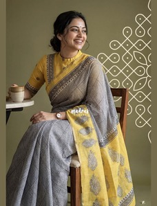 Sari en polyester imprimé pour femme, séchage rapide, sans plis, décontracté, pour fêtes, Diwali, vêtements ethniques traditionnels, tenue drapée - Product Image 4