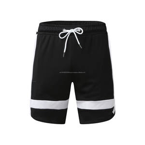 Short en maille contrastée bleue Design personnalisé Logo Short de sport d'été de haute qualité Short d'entraînement musculaire respirant à séchage rapide - Product Image 3