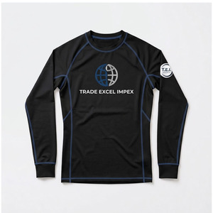 เสื้อแรชการ์ดแขนยาวสำหรับผู้ชาย Trade Excel Impex ผ้าสแปนเด็กซ์/โพลีเอสเตอร์ ระบายอากาศได้ดี แห้งเร็ว เหมาะสำหรับเล่นกีฬา พิมพ์ลายโลโก้ด้านหน้า - Product Image 2