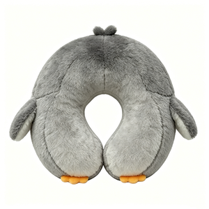 Customize Plush penguin <b>neck</b> support <b>pillow</b>, Cute penguin travel <b>pillow</b>, Animal-shaped penguin <b>neck</b> <b>pillow</b> - Product Image 1