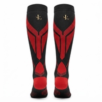 Chaussettes de compression, chaussettes de sport haut de gamme, tissu extensible, respirant, coupe confortable, adaptées à l'entraînement physique et à la course à pied