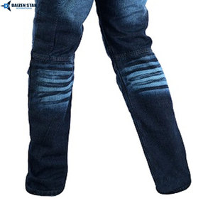 Jeans de Motociclista para Hombre, Lavados con Efecto Desgastado, Transpirables, para Todas las Temporadas - Product Image 4